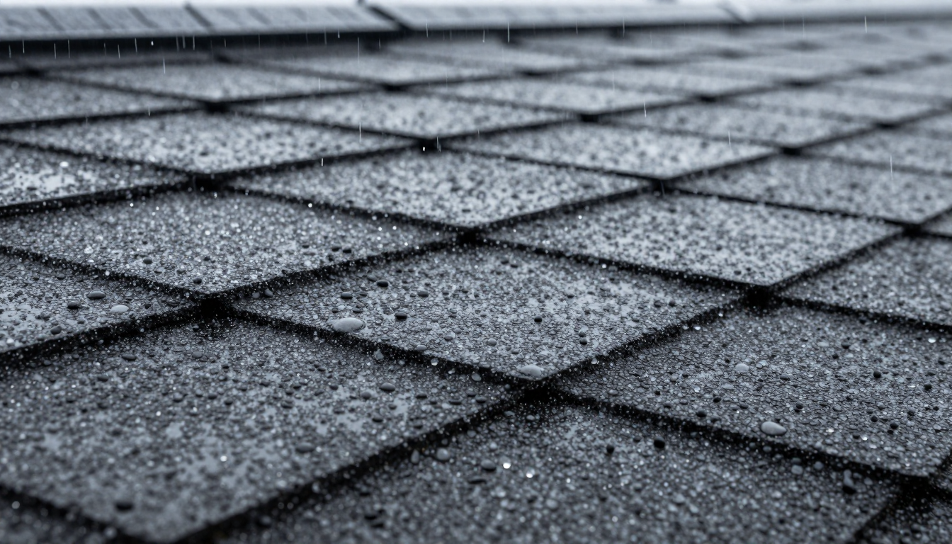 JNR crew member reviewing a Portland roof inspection with a homeowner