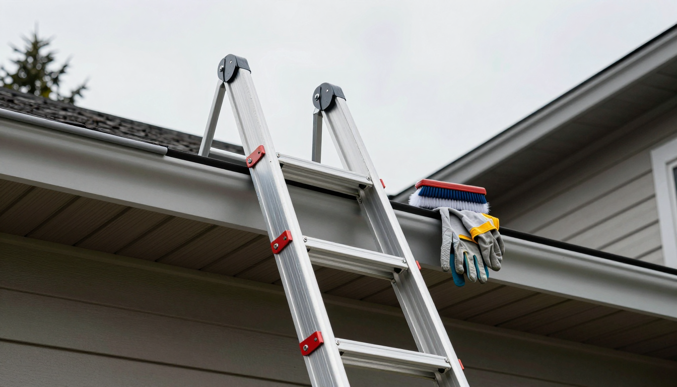JNR Industries crew performing roof care services on a Portland home